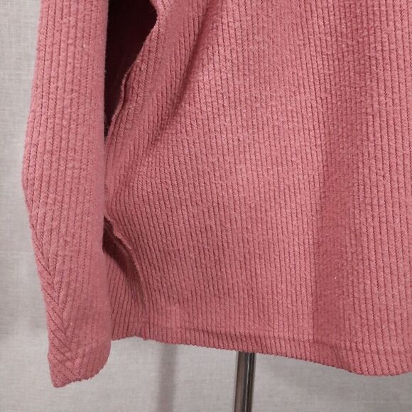 Easel Women's Oversized Chunky Knit Corduroy Boxy Sweater Size Large V-Neck - Picture 6 of 13